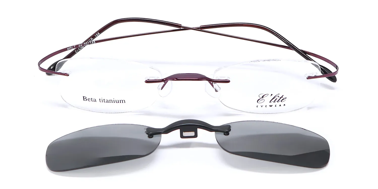 Elite Eyewear C-Clip 158 mrlt Eyeglasses Merlot 44mm Unisex 3