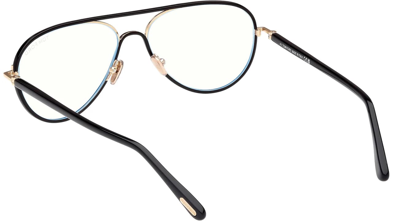 Tom Ford FT5897B 001 Eyeglasses Shiny Black 57mm Women 3