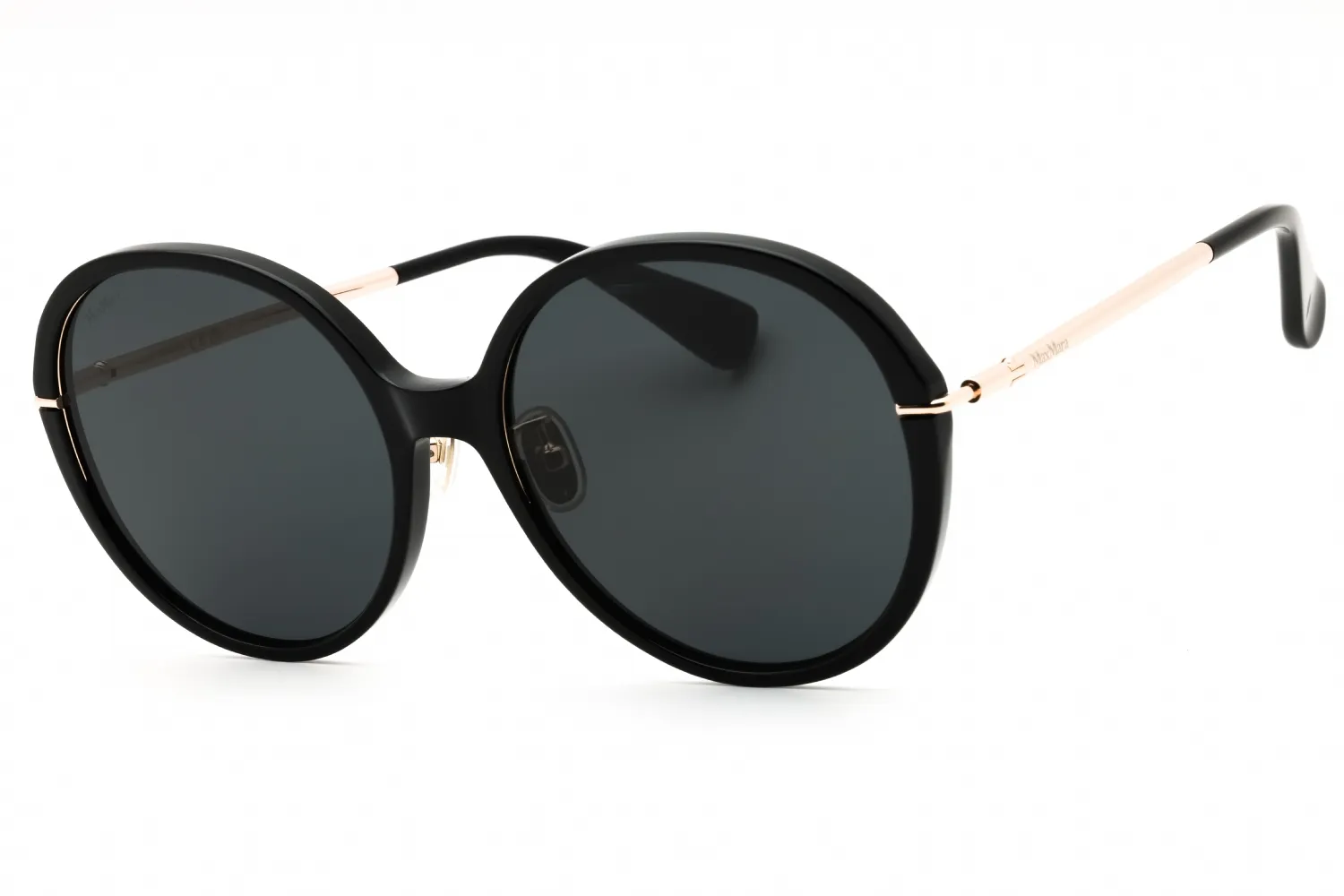 Max Mara MM0111-K 01A Sunglasses Shiny Black 58mm Women