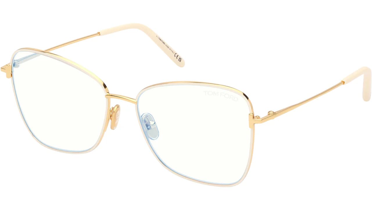 Tom Ford FT5906B 025 Eyeglasses Ivory 55mm Women