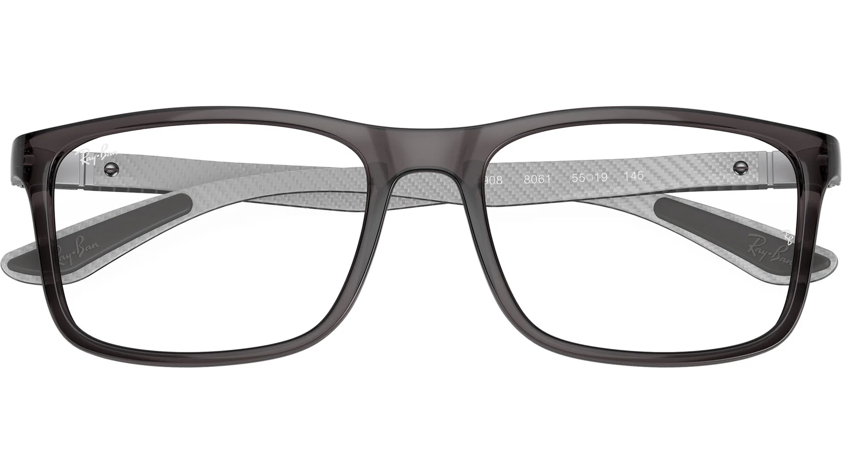 Ray-Ban RB8908 8061 Eyeglasses Transparent Grey 55mm Men 5