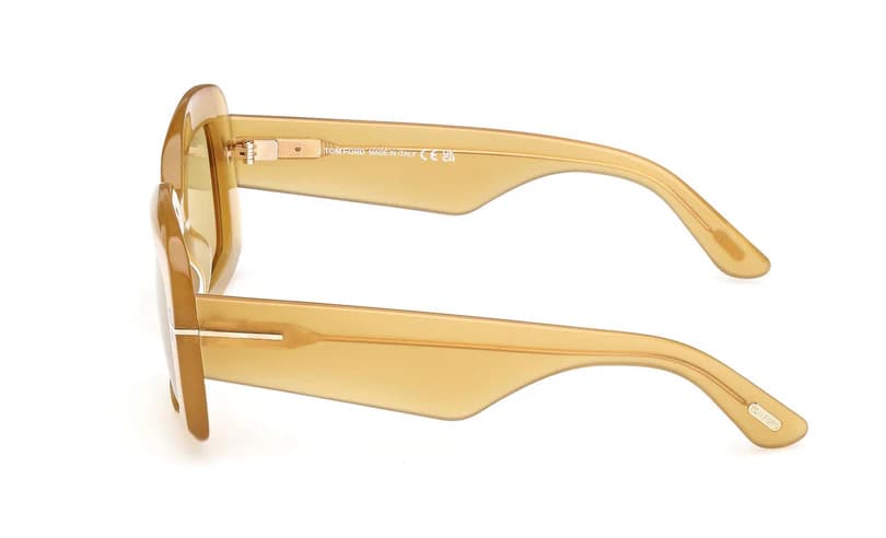Tom Ford FT1218 39E Sunglasses Shiny Yellow 53mm Women 3