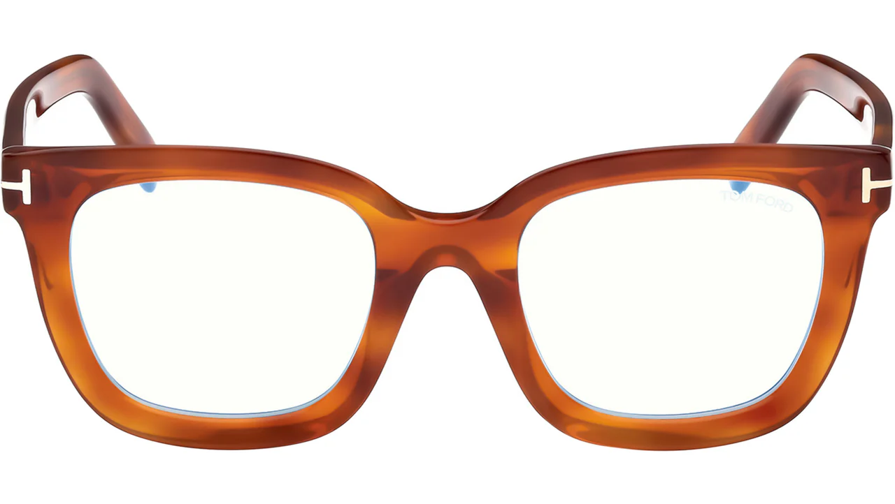 Tom Ford FT5880B 053 Eyeglasses Blonde Havana 51mm Women 2