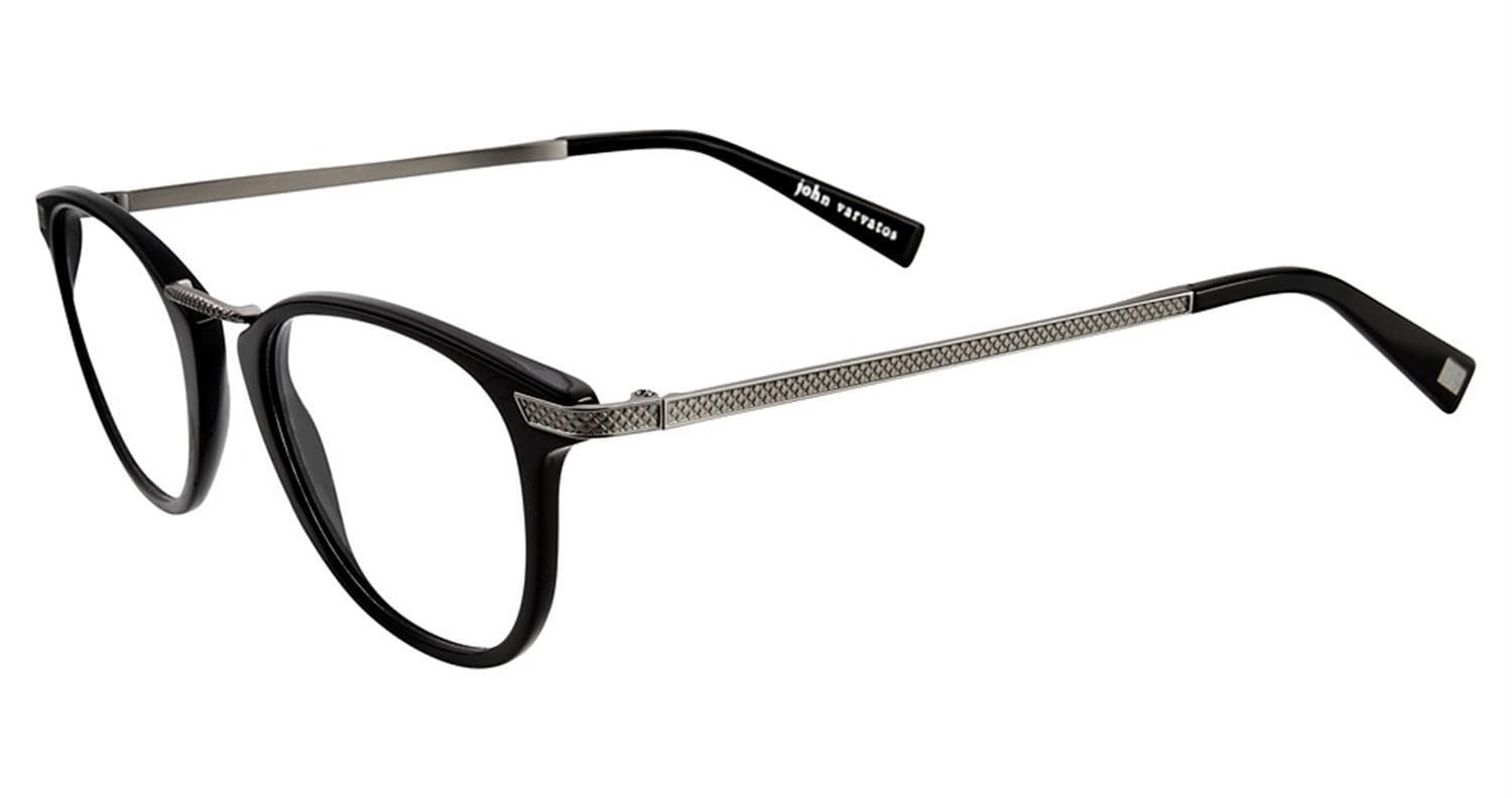 John Varvatos V372 BLACK Eyeglasses Multicolor 48mm Men