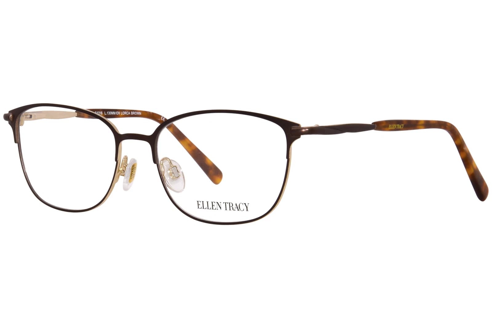 Ellen Tracy Lorca Eyeglasses Brown 51mm Women