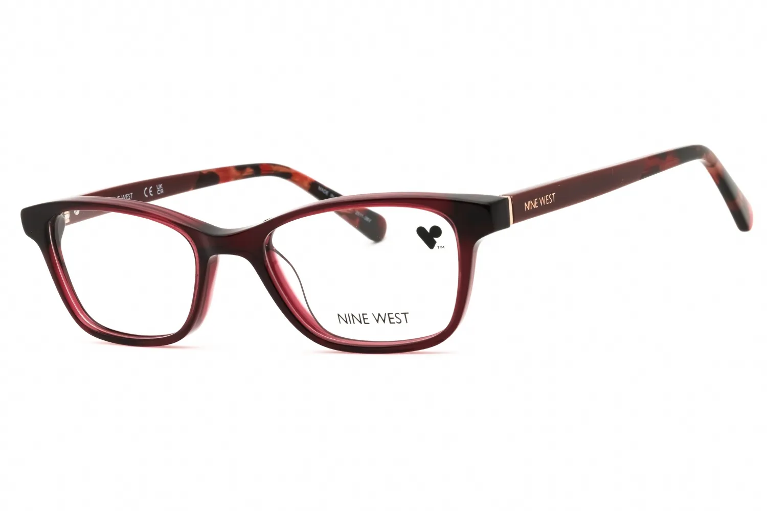 Nine West NW5199N 602 Eyeglasses Crystal Burgundy 47mm Women