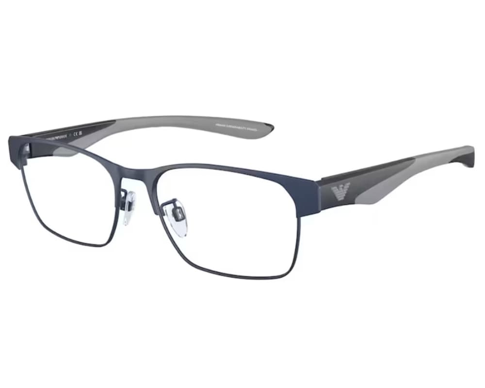 Emporio Armani EA1141 3018 Eyeglasses Matte Blue 56mm Men