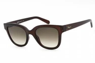 Salvatore Ferragamo SF1066S 210 Sunglasses Dark Crystal Brown 52mm