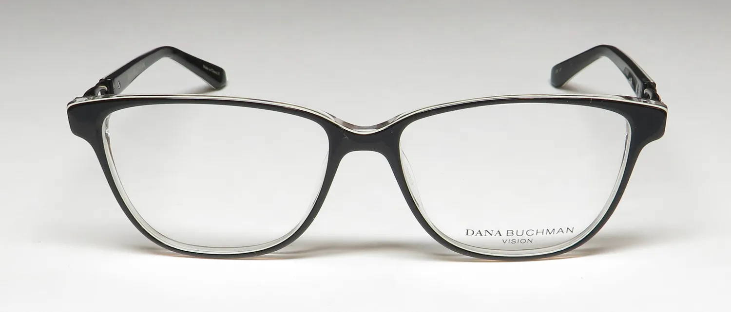 Dana Buchman Fleur bk Eyeglasses Black 52mm 3