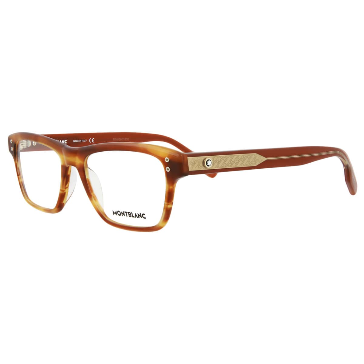 Montblanc MB0125O 002 Eyeglasses Brown 53mm Men