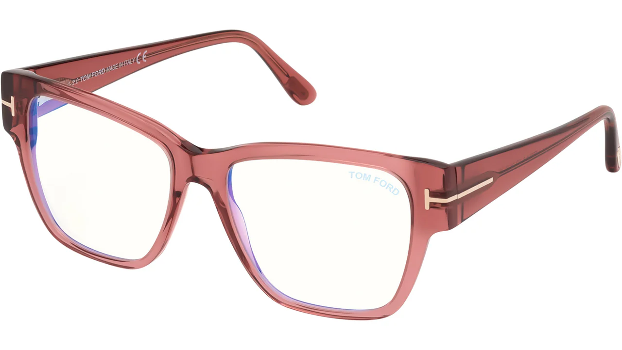Tom Ford FT5745B 072 Eyeglasses Shiny Pink 54mm Women