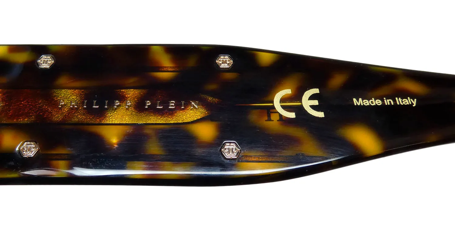 Philipp Plein Spp038 Plein First Lady Dubai 0722 Sunglasses Shiny Dark Brown 56mm 7