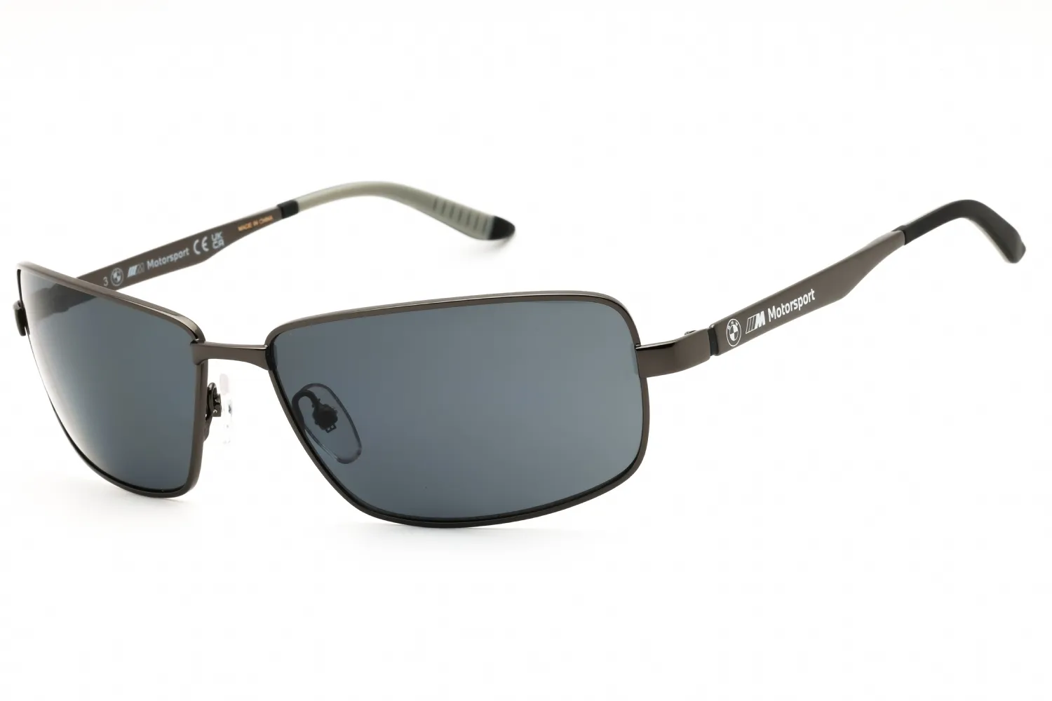 BMW BS0016 08D Sunglasses Shiny Gunmetal 62mm Men