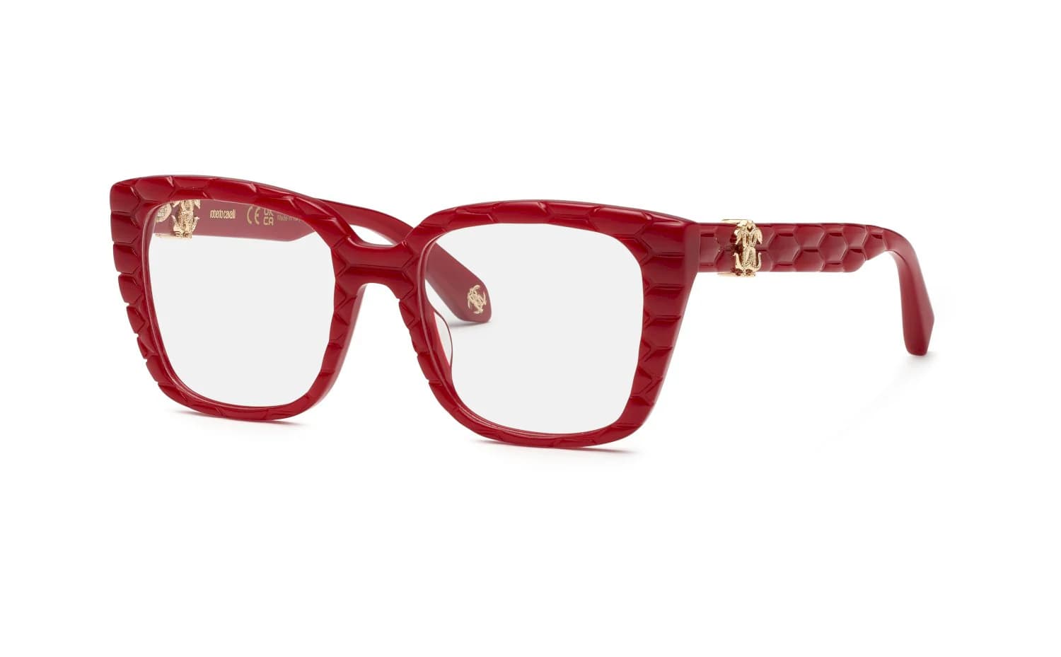Roberto Cavalli VRC106V 09EZ Eyeglasses Shiny Red 52mm Women
