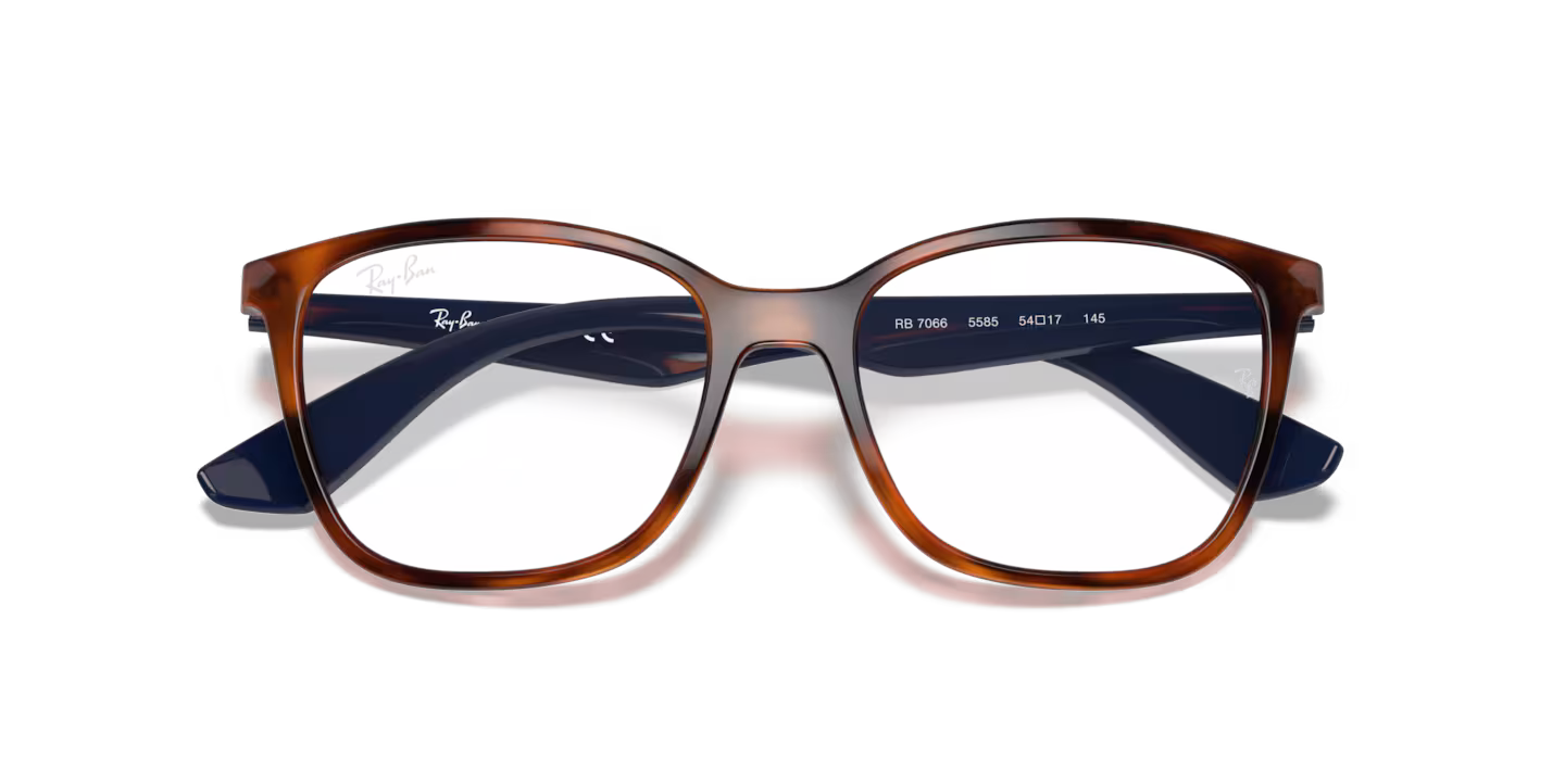 Ray-Ban RB7066 5585 Eyeglasses Light Havana 52mm Unisex 5