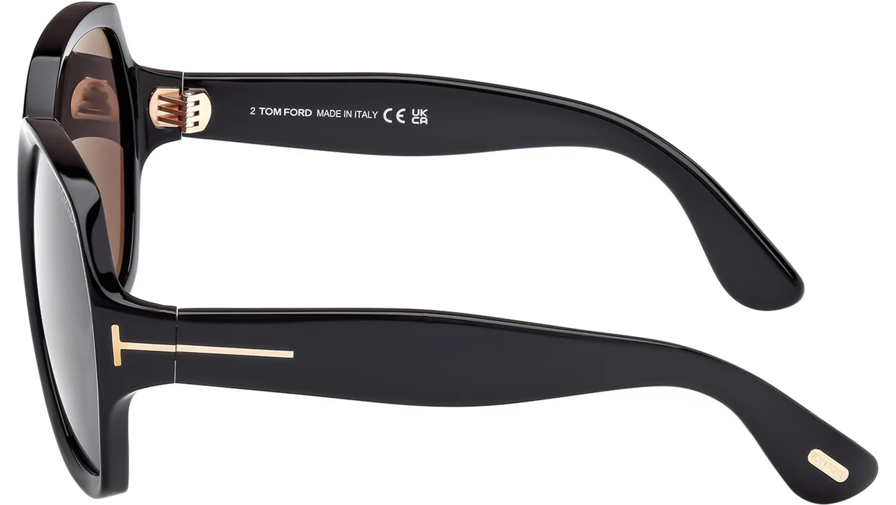 Tom Ford FT1221 01A Sunglasses Shiny Black 60mm Women 4