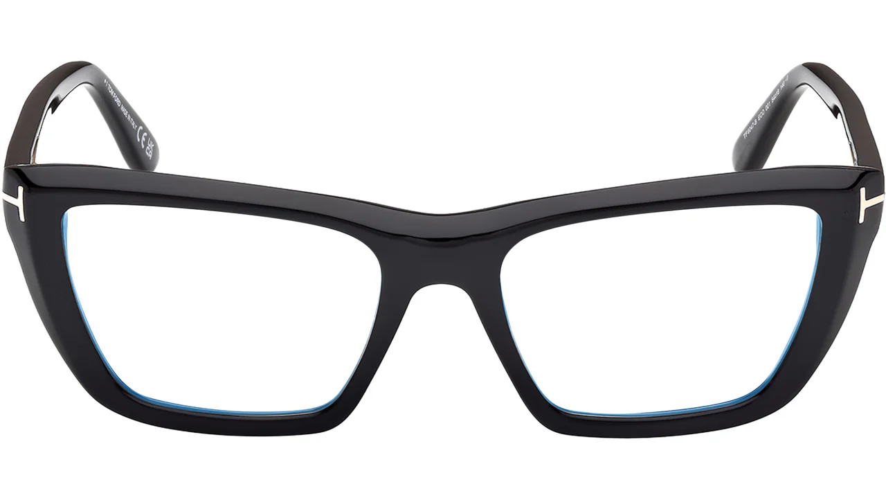 Tom Ford FT6047B 001 Eyeglasses Shiny Black 54mm Women 2