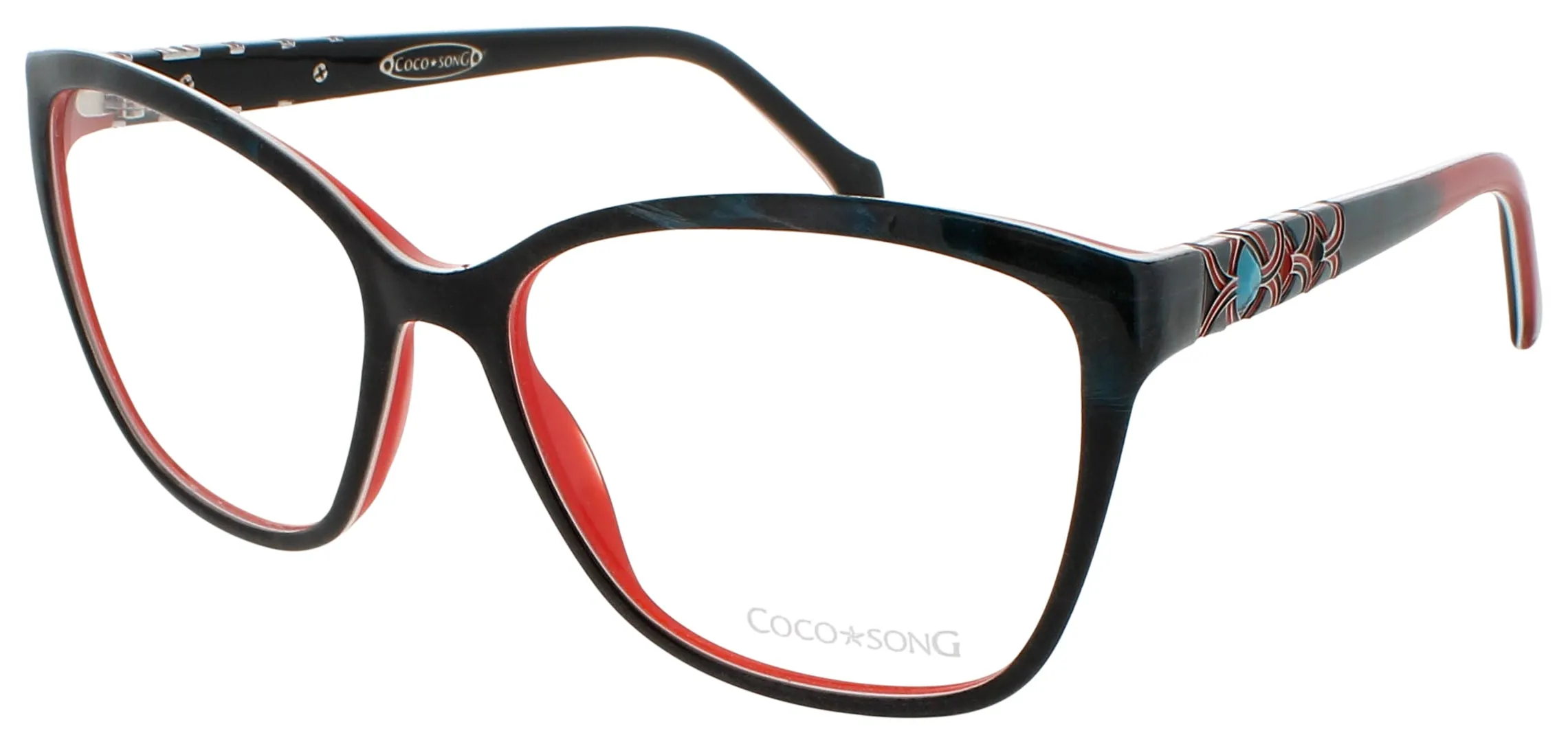 Coco Song AMAZING SEASON C01 Eyeglasses Black Red 54mm Women