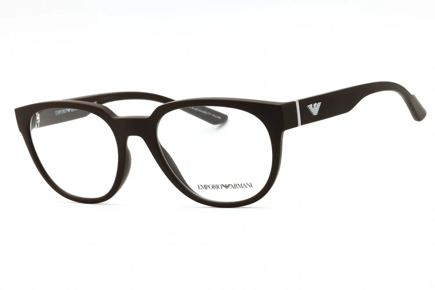 Emporio Armani 0EA3224 5260 Eyeglasses Matte Brown 54mm Men