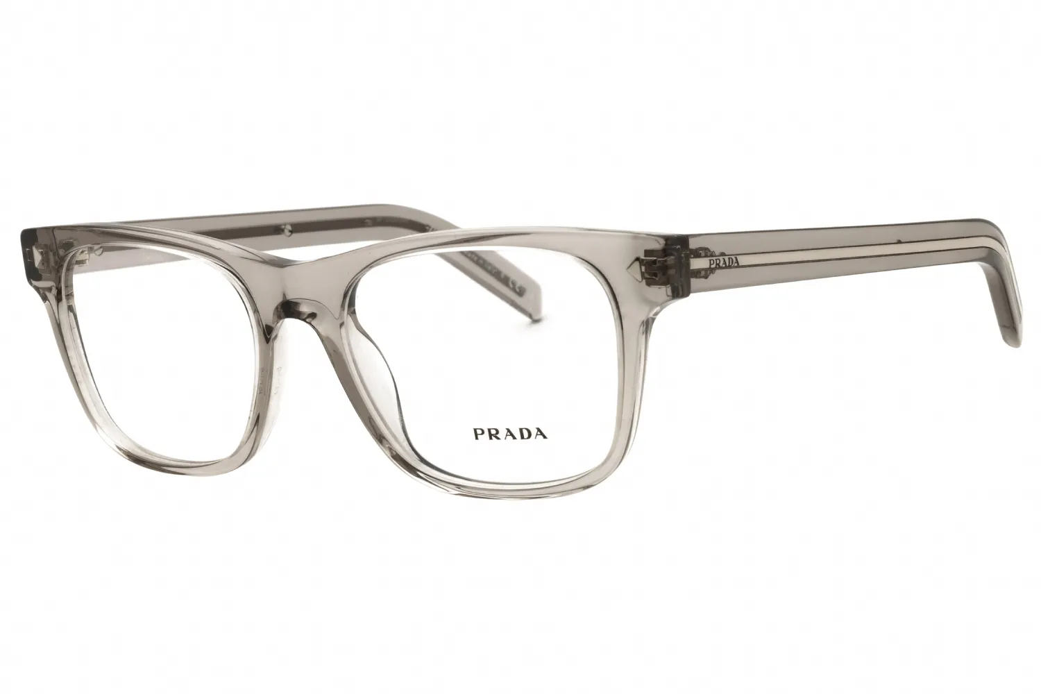 Prada 0PR A13V 10J1O1 Eyeglasses Transparent Hematite Grey 52mm Men