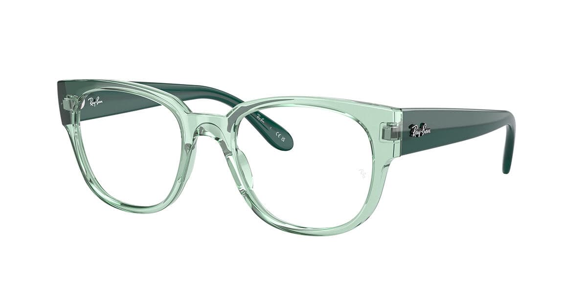 Ray-Ban Polished Transparent Green Eyeglasses Green 50mm Men