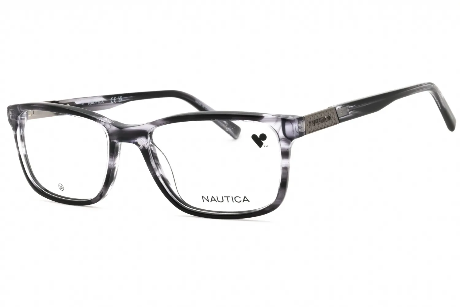 Nautica N8177 031 Eyeglasses Dark Grey Horn 53mm Men