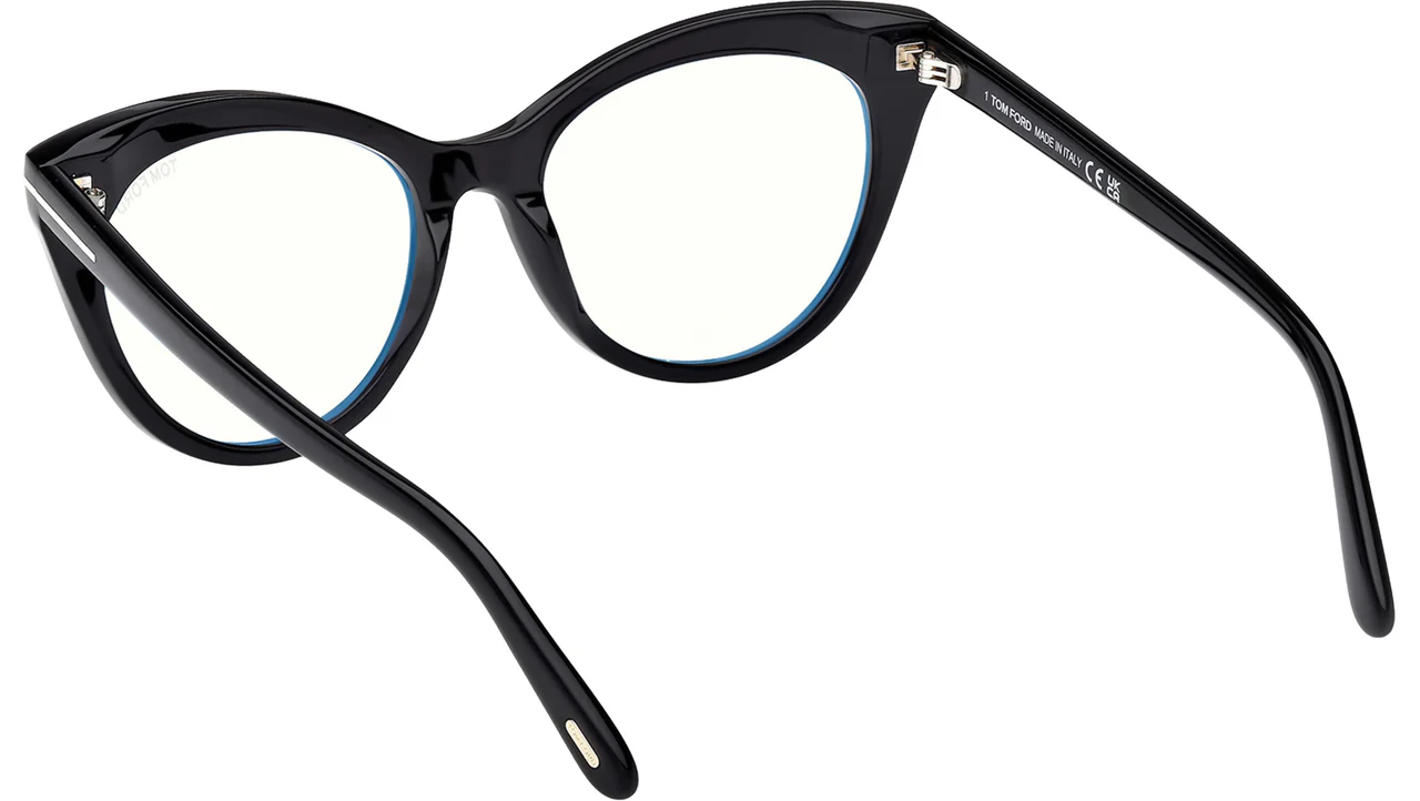 Tom Ford FT6091B 001 Eyeglasses Shiny Black 53mm Women 3