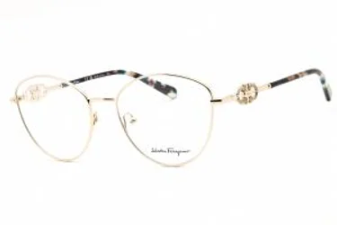 Salvatore Ferragamo SF2220R 712 Eyeglasses Light Gold 55mm