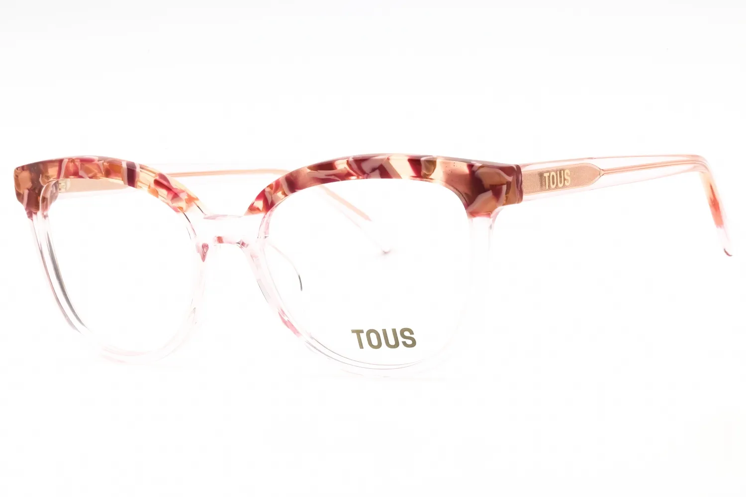 Tous VTOB93V 06MH Eyeglasses Shiny Transparent Pink 53mm Women