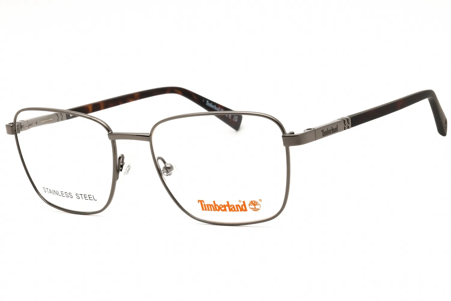Timberland TB50019 006 Eyeglasses Shiny Dark Nickeltin 55mm Men