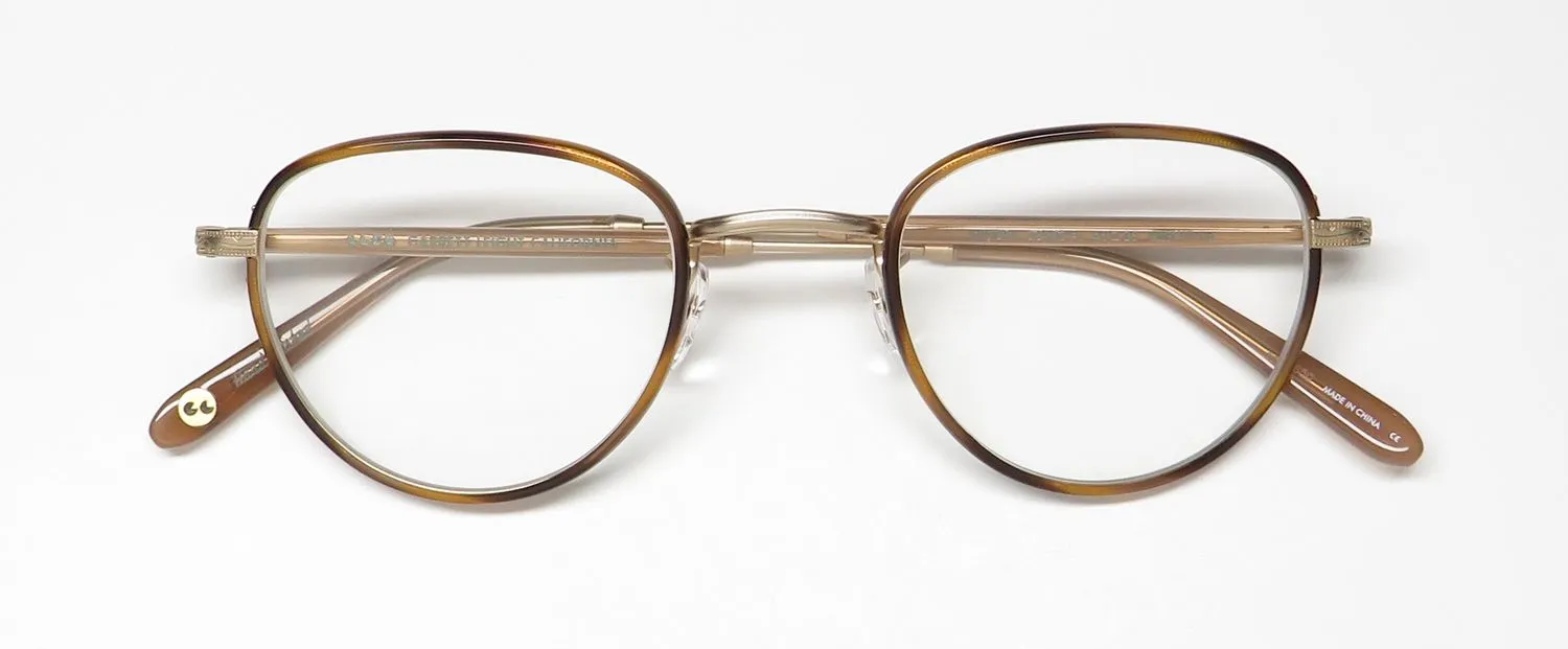 Garrett Leight Wiltern Blue Light Technology db-mg-al Eyeglasses Demi Blonde 46mm Unisex 2