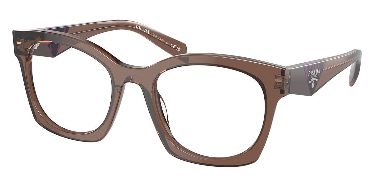 Prada VPRA05 17O1O1 Eyeglasses Brown 52mm Women