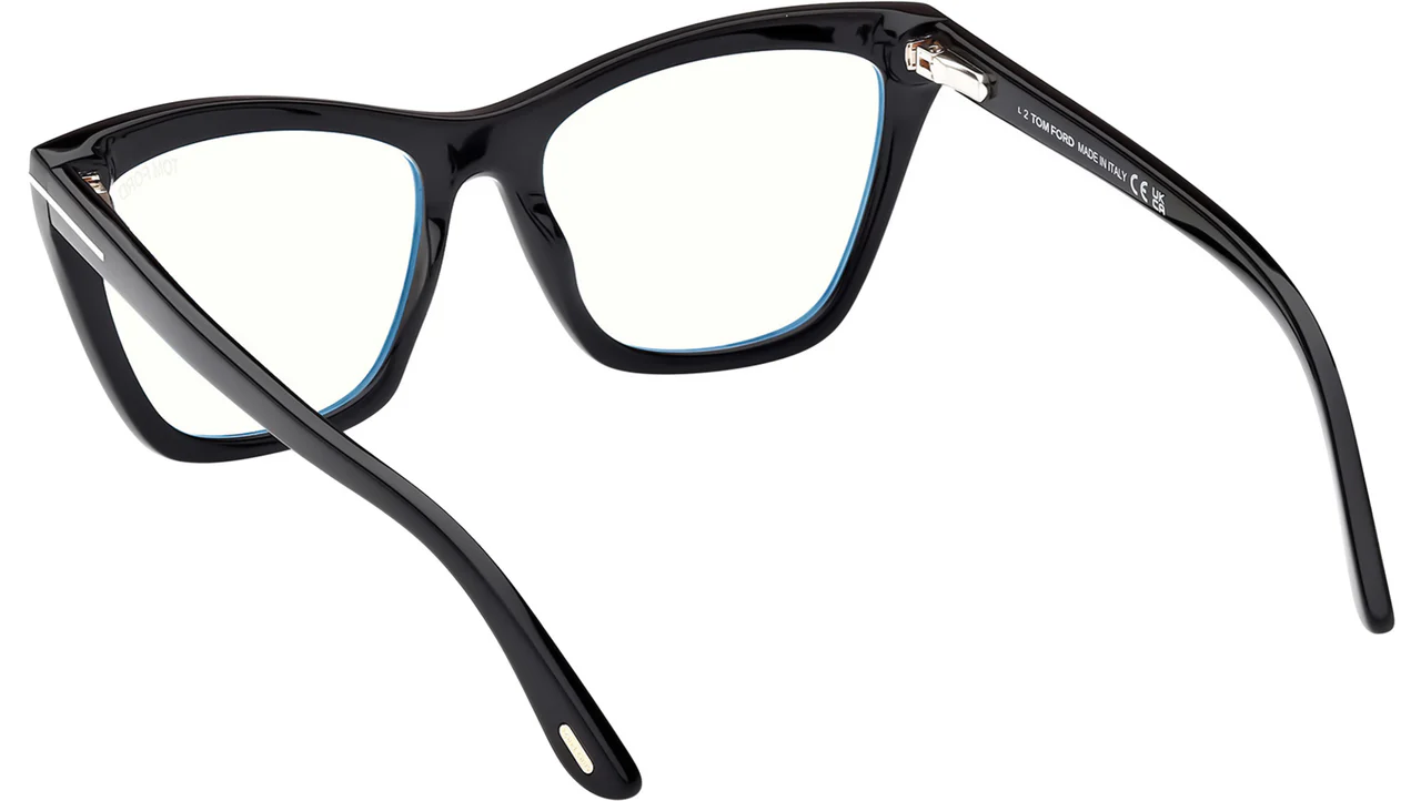 Tom Ford FT5971B 001 Eyeglasses Shiny Black 54mm Women 5