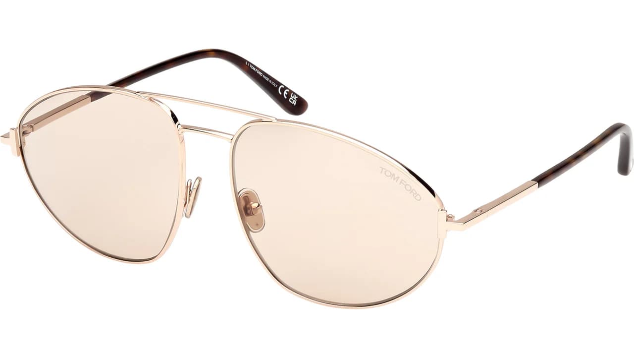 Tom Ford FT1095 28E Sunglasses Shiny Rose Gold 60mm Men