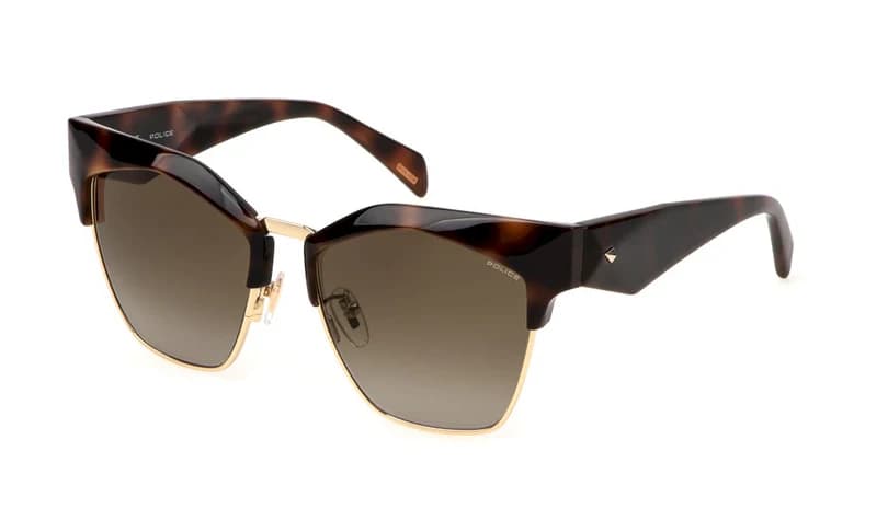 Police SPLN59 01AY Sunglasses Shiny Dark Havana 56mm Women