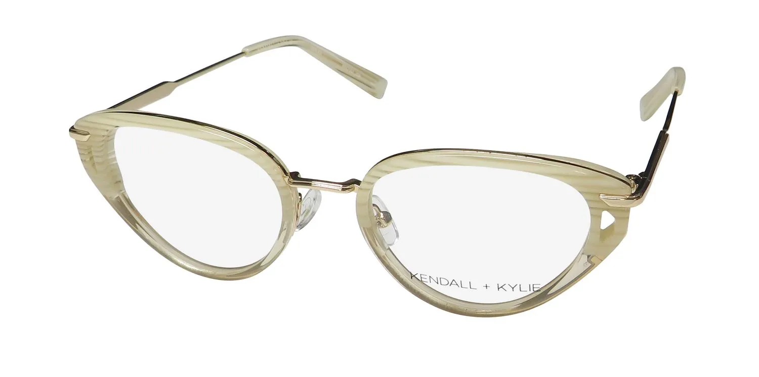 Kendall + Kylie Kko152 Emilee 038 Eyeglasses Cream 50mm