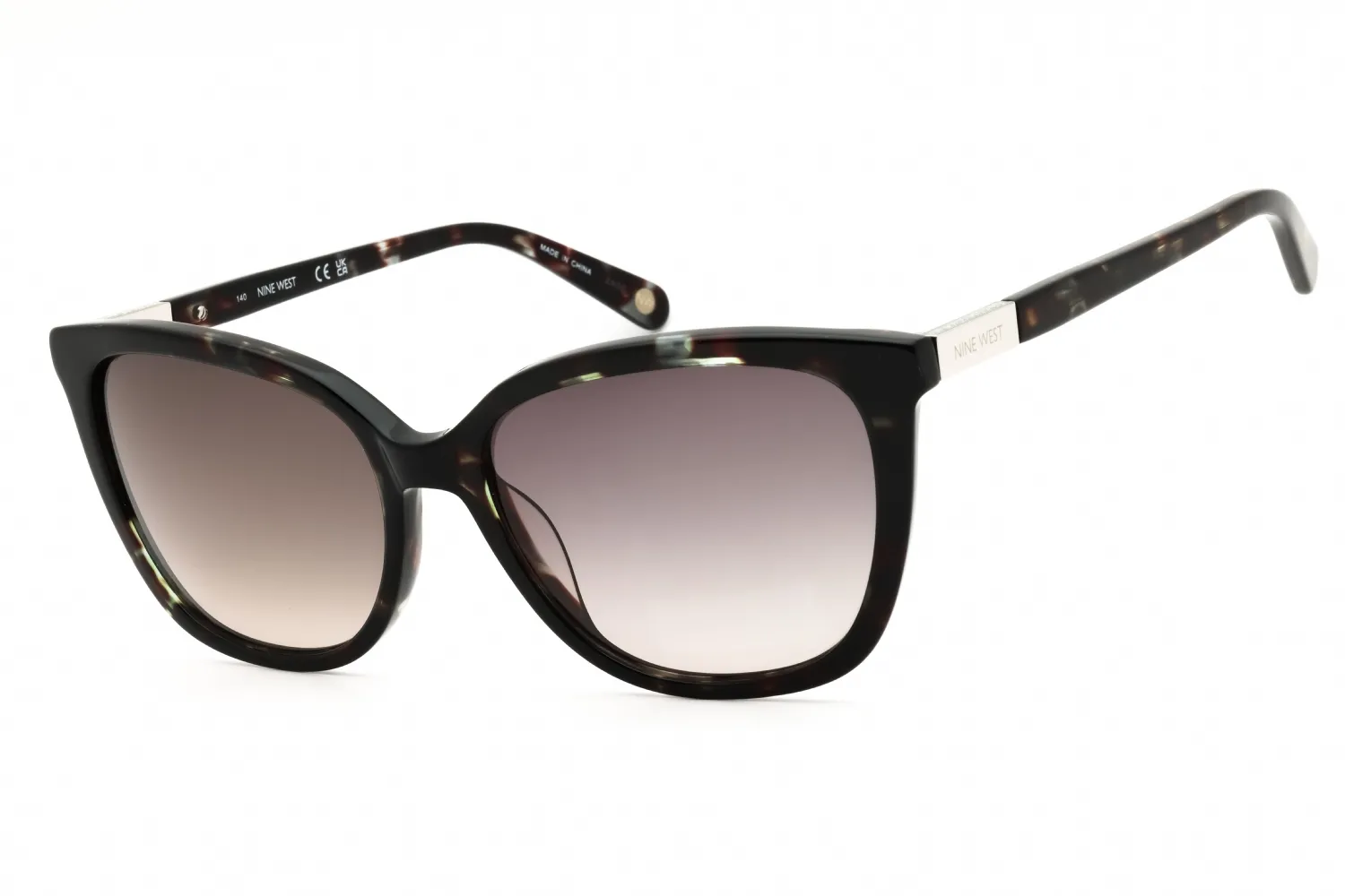 Nine West NW638S 440 Sunglasses Aqua Tortoise 58mm Women