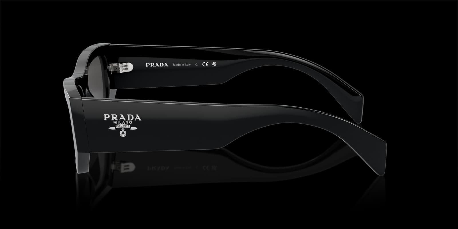 Prada SPRA01F 16K08Z Sunglasses Black 55mm Unisex 2