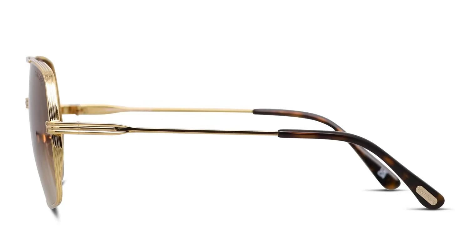 Tom Ford FT 0735-H/S 30F 30F Sunglasses Gold 62mm Men 3