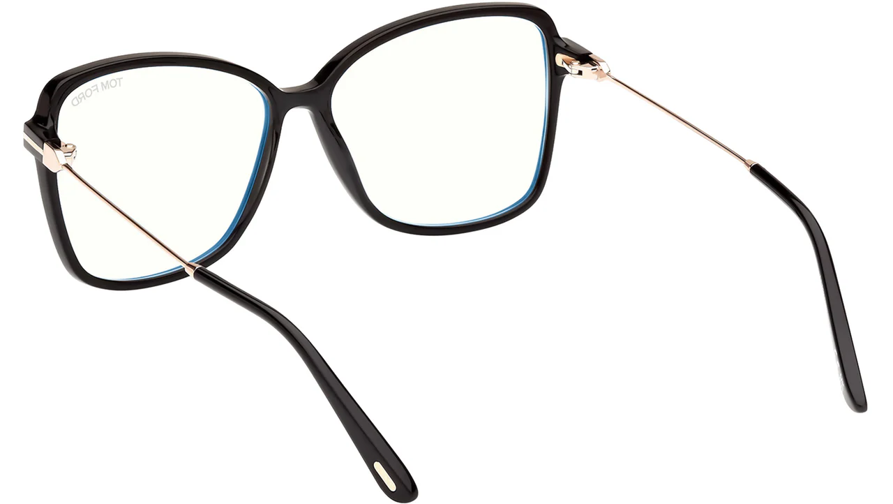 Tom Ford FT5953B 001 Eyeglasses Shiny Black 55mm Women 5