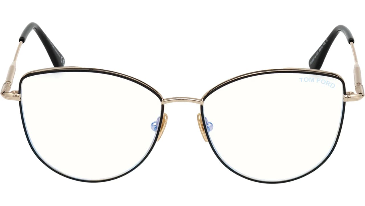 Tom Ford FT5667B 005 Eyeglasses Shiny Black 55mm Women 2