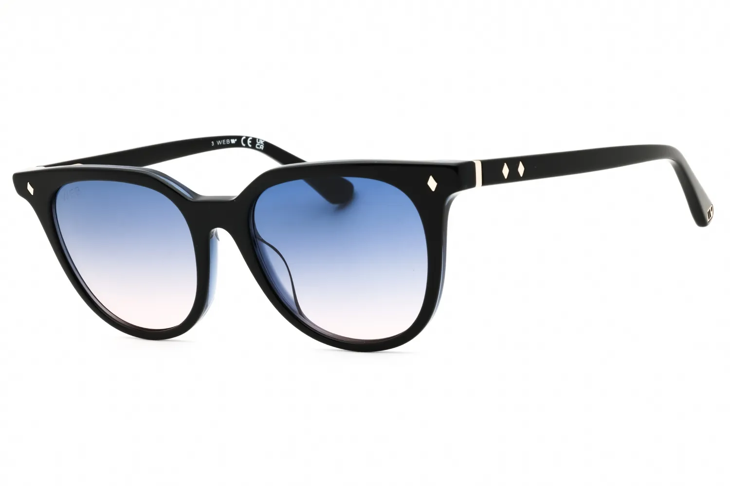 Web WE0347 01W Sunglasses Shiny Black 53mm Women
