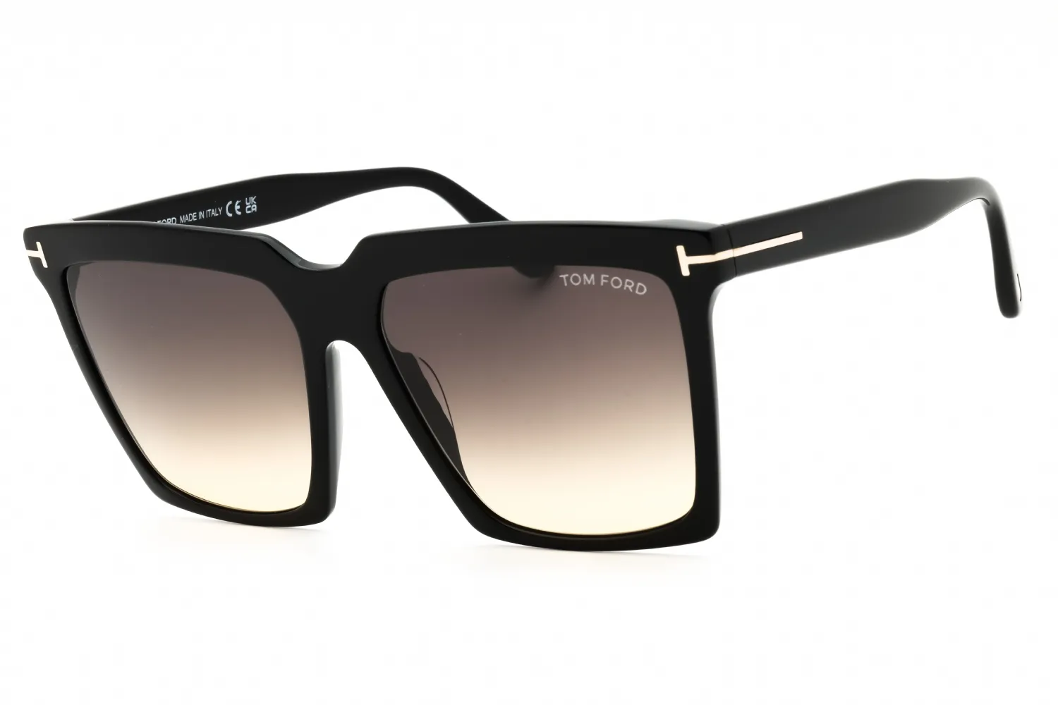 Tom Ford FT0764 01B Sunglasses Shiny Black 58mm Women