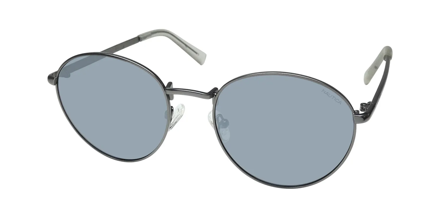 Nautica N9206s 030 Sunglasses Matte Gunmetal 53mm Unisex