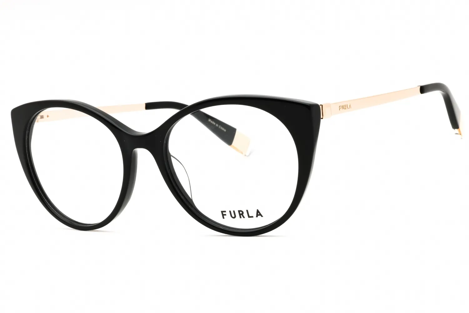 Furla VFU722V 0700 Eyeglasses Shiny Black 53mm Women