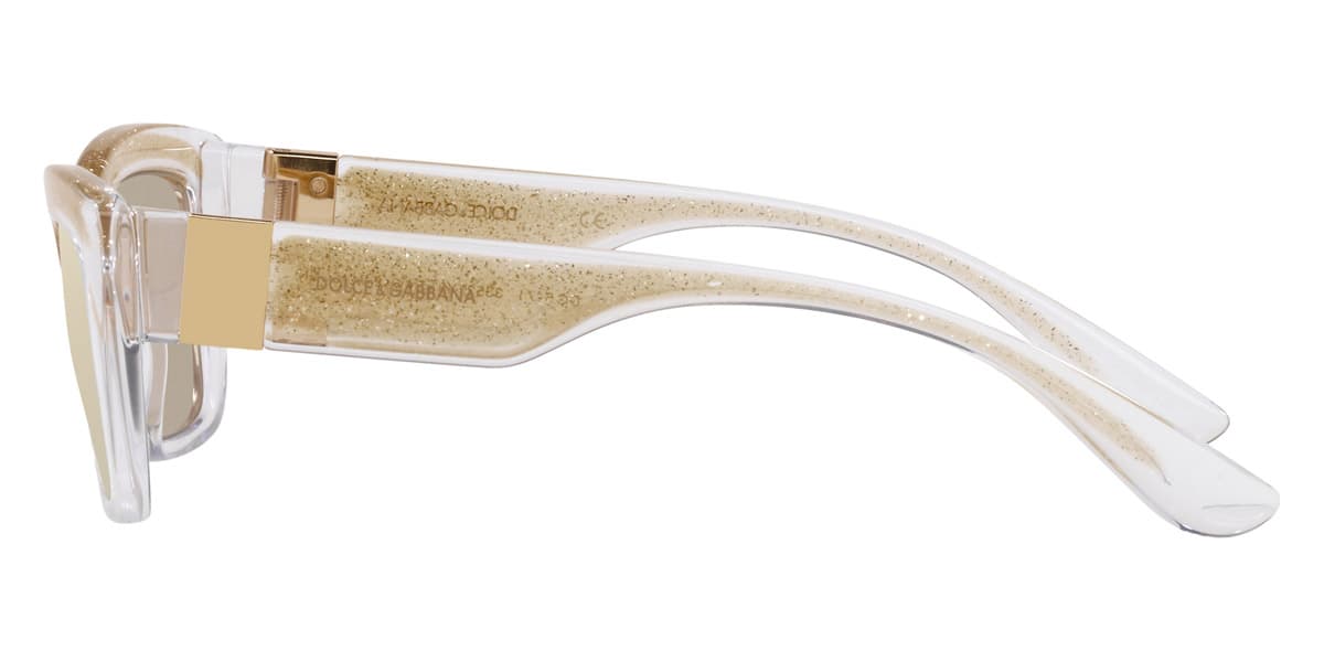 Dolce & Gabbana DG6171 3352V9 Sunglasses Transparent Gold Glitter 54mm Women 3
