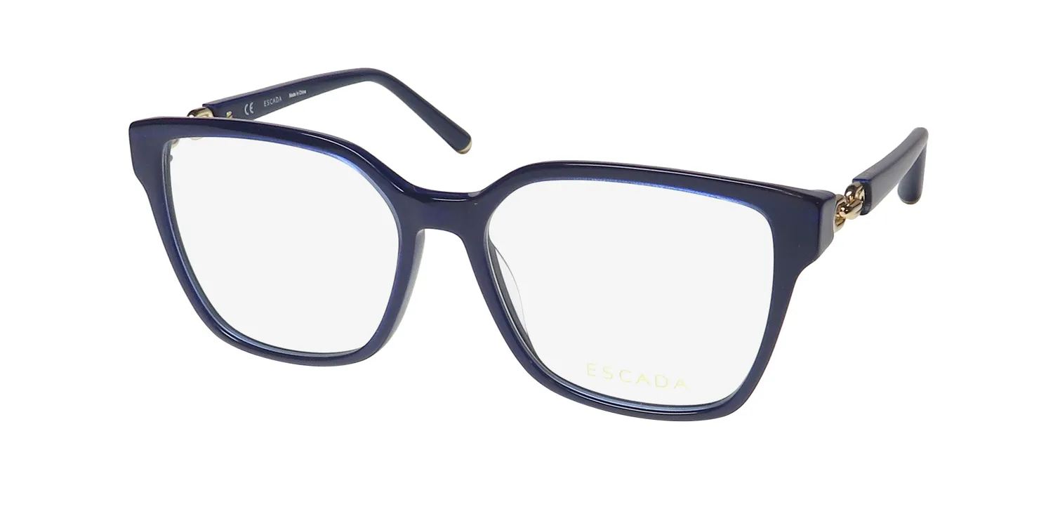 Escada Vesd56 0j62 Eyeglasses Transparent Azure 54mm