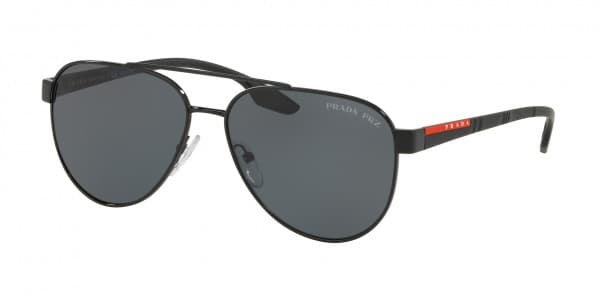 Prada SPS54T 1AB-5Z1 PS54TS Polarized Sunglasses Black 145mm Men