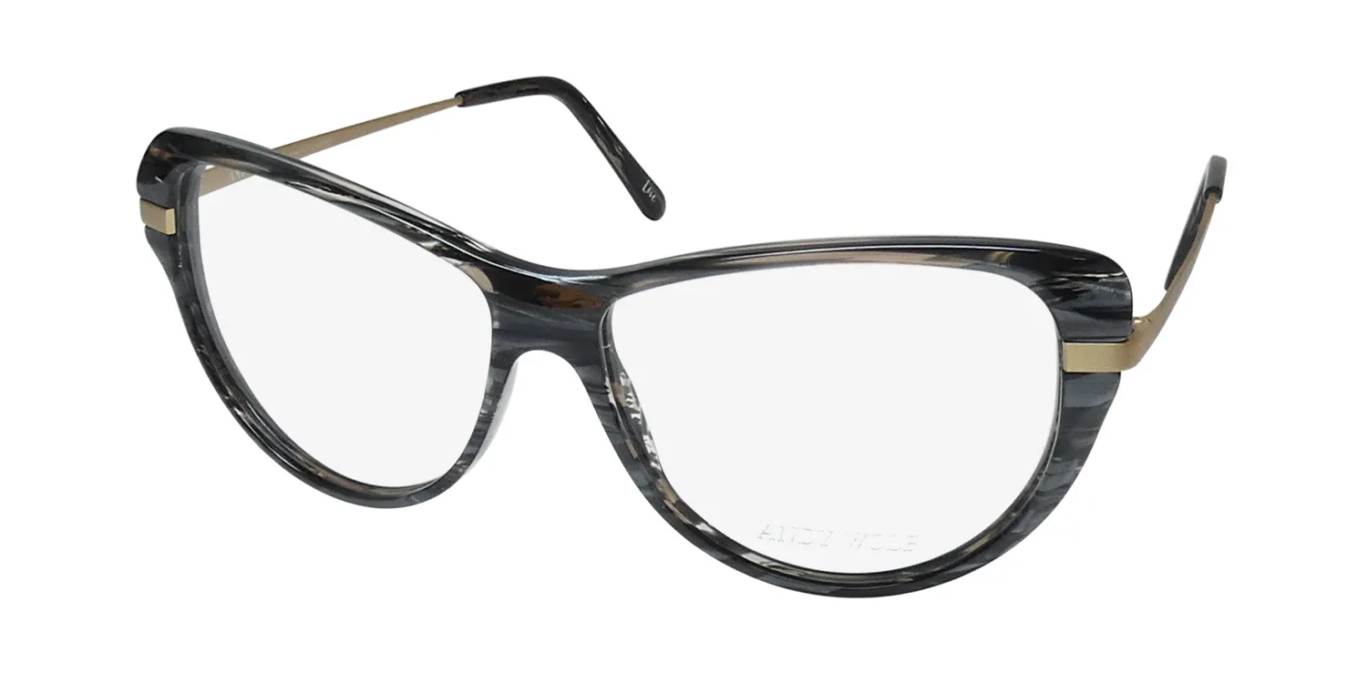 Andy Wolf 5068 c Eyeglasses Striped Pearl Grey 56mm