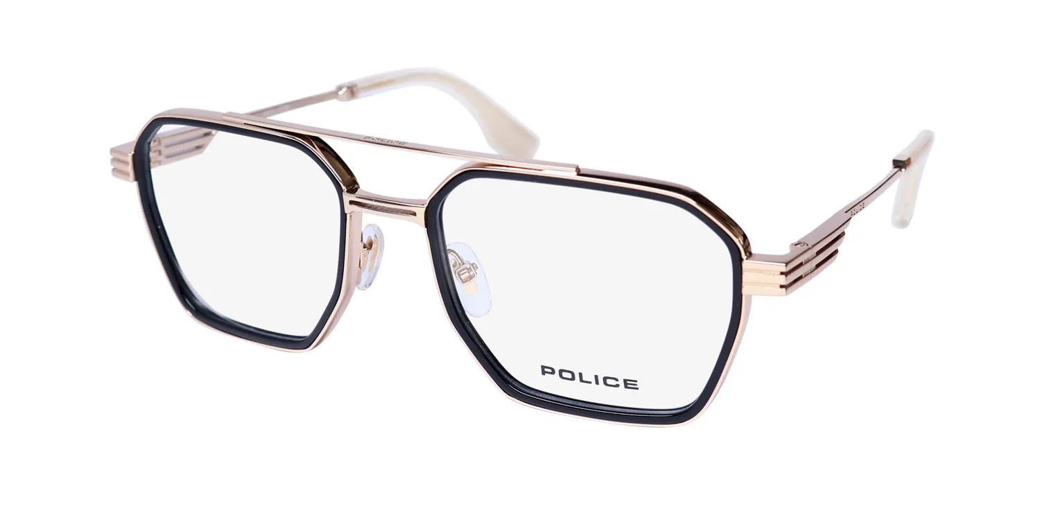 Police Vplq76v Mercury 3 300y Eyeglasses Shiny Rose Gold 55mm